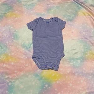 Carter’s blue & white 3 month onesie